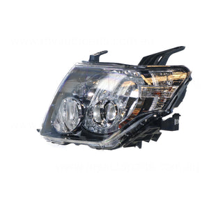 Halogen Black Head Lamp Passenger Side OEM Suits Mitsubishi Pajero NT 2009 to 2011