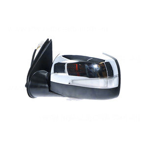 Chrome Door Mirror Electric Adjust with Indicator Passenger Side OEM suits Holden Rodeo & Isuzu D-Max