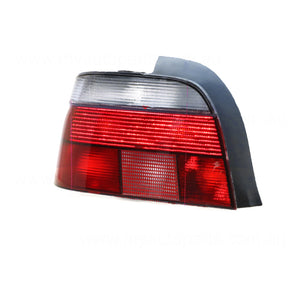 Black Red/Clear Tail Lamp Passenger Side Certified Suits BMW 5 Series E39 1996 to 2003
