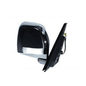 Chrome Door Mirror Electric Adjust Drivers Side Aftermarket suits Mitsubishi Pajero 2000 to 2006