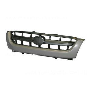 Silver Grille Aftermarket suits Toyota Hilux 2WD 11/2001 to 2/2005