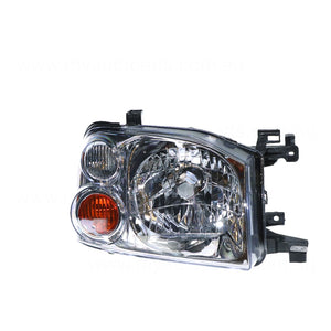Halogen Head Lamp Drivers Side Certified Suits Nissan Navara D22 2001 to 2015