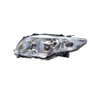 Halogen Head Lamp Passenger Side Certified Suits Toyota Corolla ZRE152R 2007 to 2010