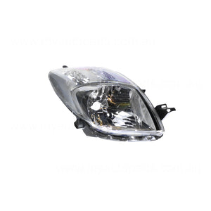 Head Lamp Drivers Side Genuine suits Toyota Yaris 2005 to 2008