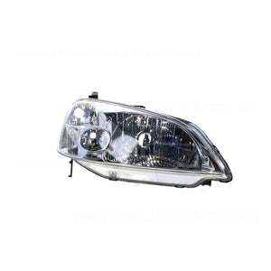 Head Lamp Drivers Side Genuine Suits Honda Civic ES 2003 to 2004