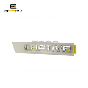 Tail Gate Emblem Genuine Suits Holden Captiva CG 2006 to 2021