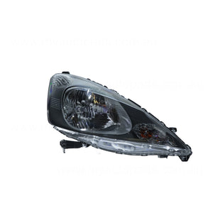 Halogen Manual Adjust Head Lamp Drivers Side Genuine Suits Honda Jazz GE 2008 to 2011