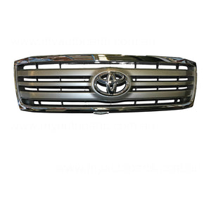Silver with Chrome Surround Grille Genuine suits Toyota Landcruiser 100 Series 5/2005 to 7/2007