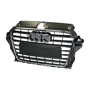 Grey Grille Aftermarket Suits Audi A3 8V Hatch 2013 to 2016
