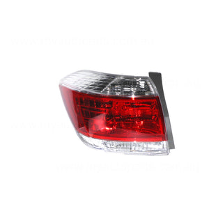 Tail Lamp Passenger Side Genuine Suits Toyota Kluger GSU40R/GSU45R 2010 to 2013