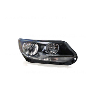 Halogen Electric Adjust Head Lamp Drivers Side OES Suits Volkswagen Tiguan 5N 2011 to 2016