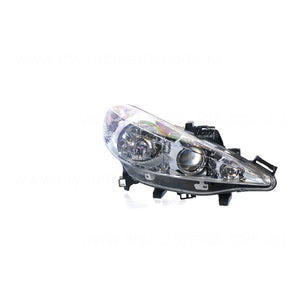 Head Lamp Drivers Side OES  Suits Peugeot 207 A7 GT/GTI/XT/XE 2007 to 2012