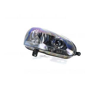 Black Head Lamp Drivers Side OEM Suits Volkswagen Golf MK 5 2004 to 2009