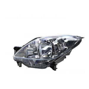 Halogen Manual Adjust Head Lamp Passenger Side Genuine Suits Mazda 2 DY 2005 to 2007