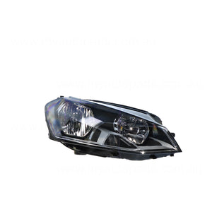 Halogen Manual Adjust Head Lamp Drivers Side Certified Suits Volkswagen Golf MK 7 2013 to 2017