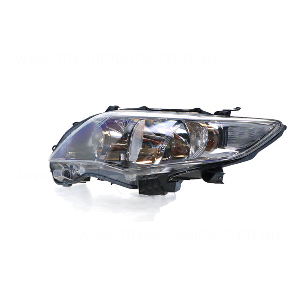 Halogen Head Lamp Passenger Side OEM Suits Toyota Corolla ZRE152R 2010 to 2013