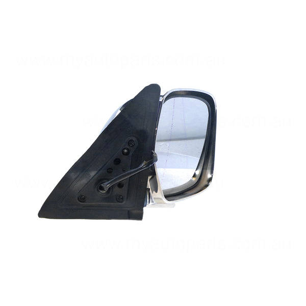 Chrome Door Mirror Electric Adjust Drivers Side Aftermarket Suits Toyota Landcruiser 100 SERIES 1998 to 2007