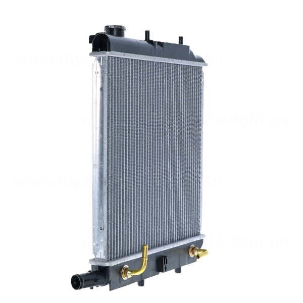 Radiator 28 / 28 mm Plastic Aluminium 375 x 378 x 26 mm Manual/Auto 1.3,1.5L L B3,B5 Aftermarket Suits Mazda 121 Metro Dw DW 1996 to 2002