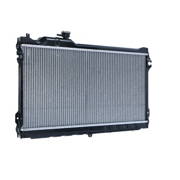 Radiator 32 / 32 mm Plastic Aluminium 320 x 648 x 26 mm Manual/Auto 1.6L, 1.8L L B6, B8 Aftermarket Suits Mazda MX-5 NA 1989 to 1998
