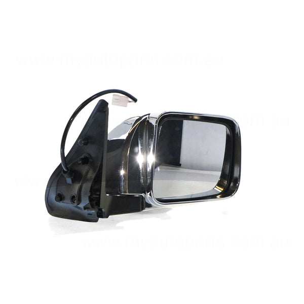 Chrome Door Mirror Drivers Side Aftermarket Suits Nissan Patrol GU/Y61 Wagon 2004 to 2016
