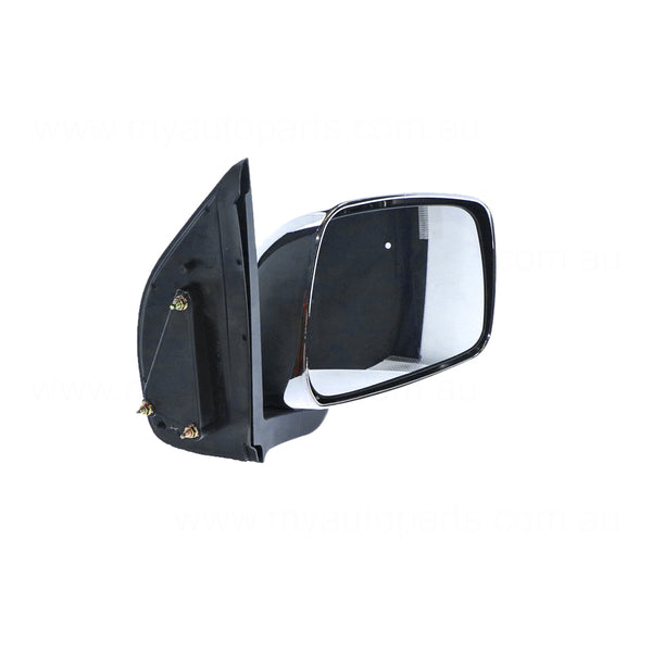 Chrome Door Mirror Drivers Side Aftermarket Suits Nissan Navara D40 2005 to 2010