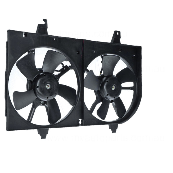 12 v Radiator Fan Assembly Aftermarket Suits Nissan Maxima A33 1999 to 2003