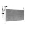 16 mm 8 mm Fin A/C Condenser Aftermarket Suits Mazda 2 DE 2007 to 2014