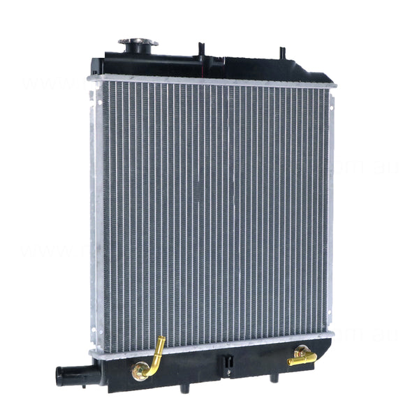 Radiator 28 / 28 mm Plastic Aluminium 375 x 378 x 26 mm Manual/Auto 1.3,1.5L L B3,B5 Aftermarket Suits Mazda 121 Metro Dw DW 1996 to 2002