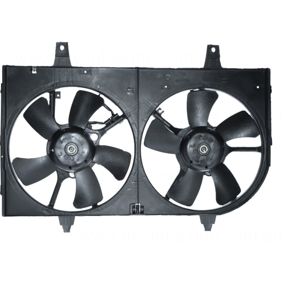 12 v Radiator Fan Assembly Aftermarket Suits Nissan Maxima A33 1999 to 2003