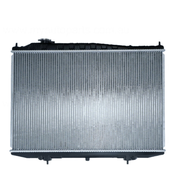 Radiator 35 / 35 mm Plastic Aluminium 450 x 688 x 26 mm Manual 2.7L&3.2L L TD27/QD32 Aftermarket Suits Nissan Navara D22 1997 to 2001