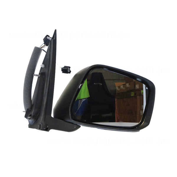 Black Door Mirror Electric Adjust Drivers Side OEM Suits Nissan Navara D40 2010 to 2015