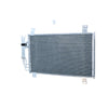 600 x 320 x 12 mm 8 mm Fin With Drier A/C Condenser Aftermarket suits Mazda