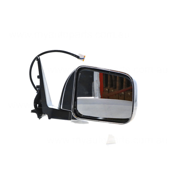 Chrome Door Mirror Drivers Side Aftermarket Suits Nissan Patrol GU/Y61 Wagon 2004 to 2016