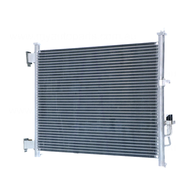 517 x 380 x 18 mm 8 mm Fin Without Drier A/C Condenser Aftermarket Suits Nissan Micra K13 2010 to 2016