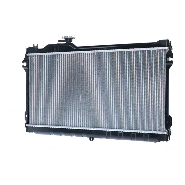 Radiator 32 / 32 mm Plastic Aluminium 320 x 648 x 26 mm Manual/Auto 1.6L, 1.8L L B6, B8 Aftermarket Suits Mazda MX-5 NA 1989 to 1998