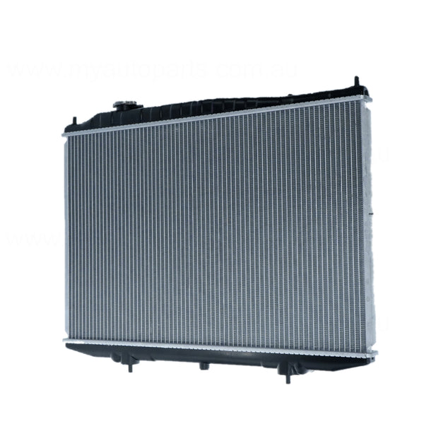 Radiator 35 / 35 mm Plastic Aluminium 450 x 688 x 26 mm Manual 2.7L&3.2L L TD27/QD32 Aftermarket Suits Nissan Navara D22 1997 to 2001