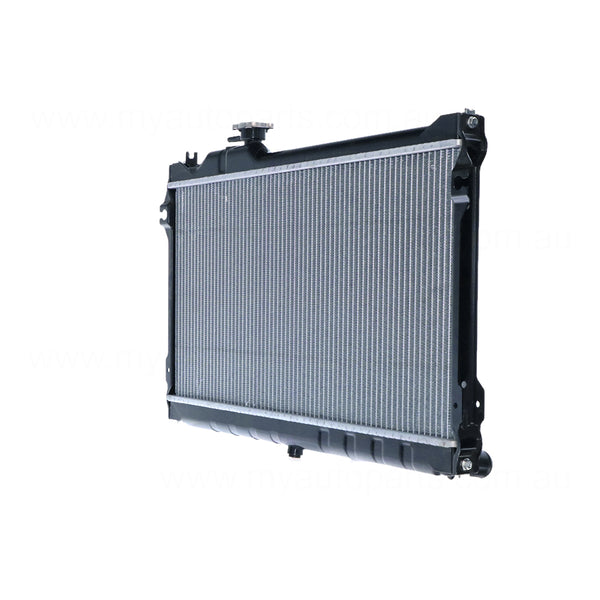 Radiator 32 / 32 mm Plastic Aluminium 320 x 648 x 26 mm Manual/Auto 1.6L, 1.8L L B6, B8 Aftermarket Suits Mazda MX-5 NA 1989 to 1998