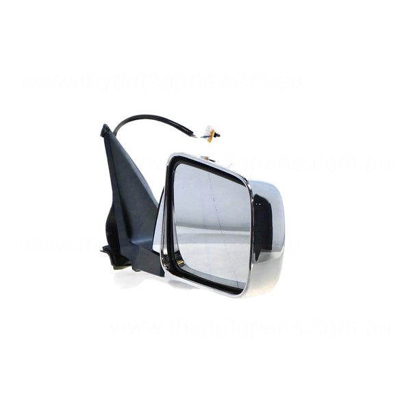 Chrome Door Mirror Drivers Side Aftermarket Suits Nissan Patrol GU/Y61 Wagon 2004 to 2016