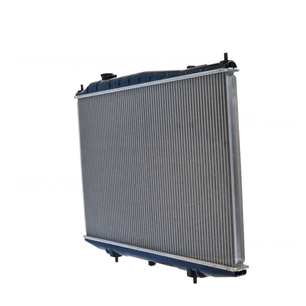 Radiator Plastic Aluminium 450 x 688 x 26 mm Automatic 2.4L L KA24 Aftermarket Suits Nissan Navara D22 1997 to 2001