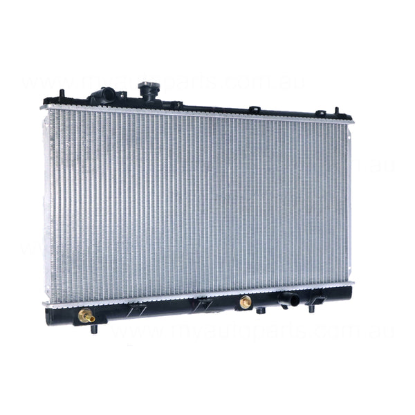 Radiator 28 / 28 mm Plastic Aluminium 350 x 688 x 16 mm Manual/Auto 1.8L, 2.0L L FP, FS Aftermarket Suits Mazda Premacy CP 2001 to 2003