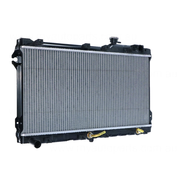 Radiator 32 / 32 mm Plastic Aluminium 320 x 648 x 26 mm Manual/Auto 1.6L, 1.8L L B6, B8 Aftermarket Suits Mazda MX-5 NA 1989 to 1998