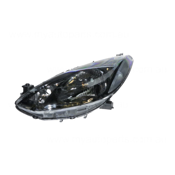 Halogen Manual Adjust Head Lamp Passenger Side Certified Suits Mazda 2 DE 2007 to 2014