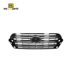 Chrome Grille Genuine with Precrash Sensors suits Toyota Landcruiser 200 Series VX/GXL 9/2015 On