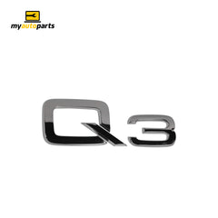 Tail Gate Emblem Genuine Suits Audi Q3 8U 2012 to 2019