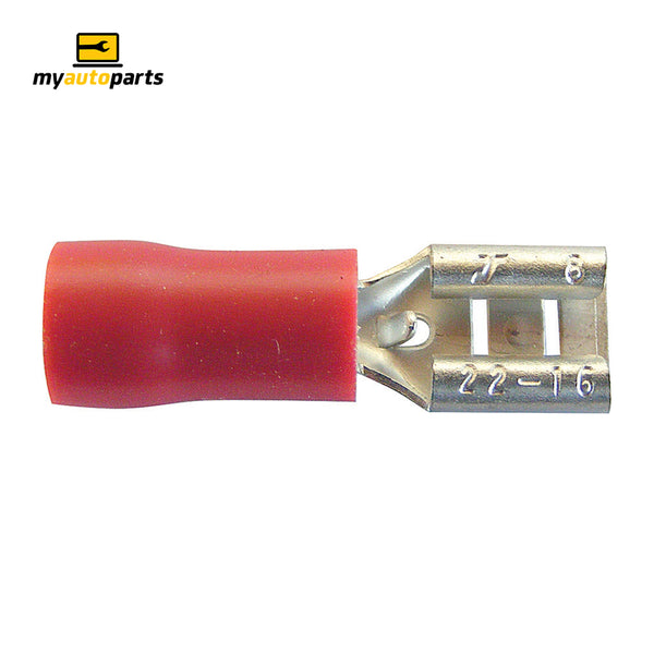 Insulated Female Blade Crimp Terminal - Red (5mm), Box of 100