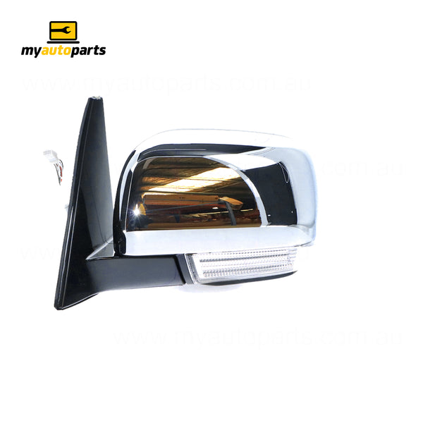 Chrome Door Mirror With Indicator Passenger Side Genuine suits Mitsubishi Pajero 2008 On