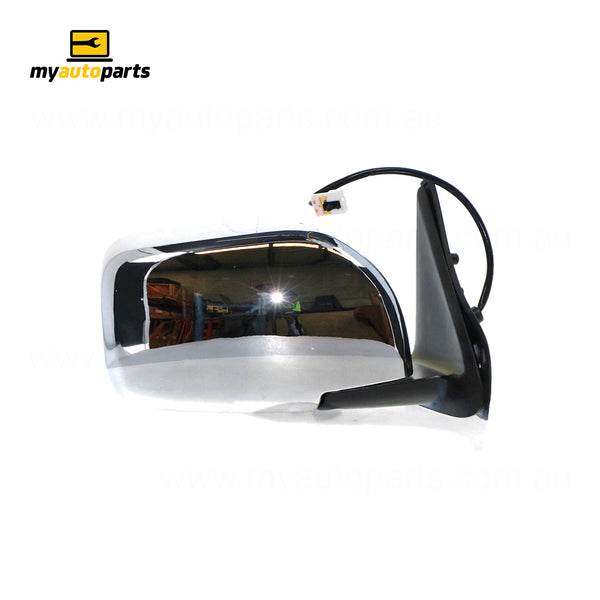 Chrome Door Mirror Drivers Side Aftermarket Suits Nissan Patrol GU/Y61 Wagon 2004 to 2016