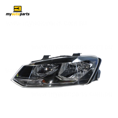 Halogen Head Lamp Passenger Side Genuine Suits Volkswagen Polo 6R 2014 to 2018