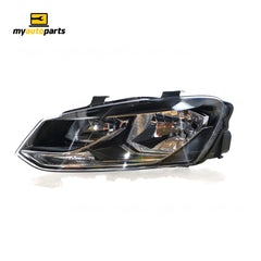 Halogen Head Lamp Passenger Side Certified Suits Volkswagen Polo 6R 2014 to 2018