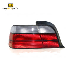 Black Red/Clear Tail Lamp Passenger Side Certified Suits BMW 3 Series E36 Coupe 1997 to 2000